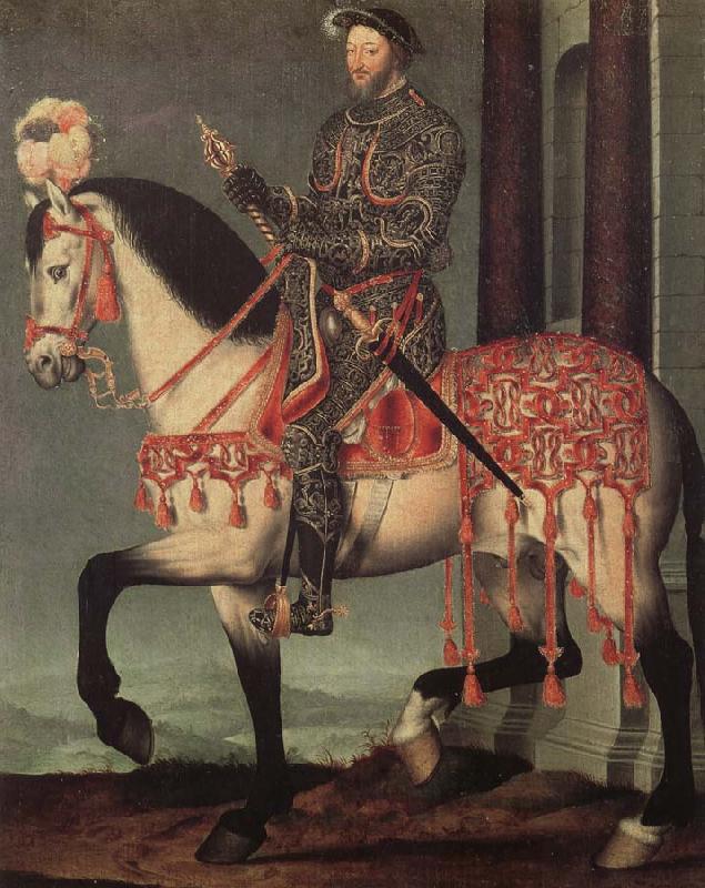 Francois Clouet Franz i from France to horse